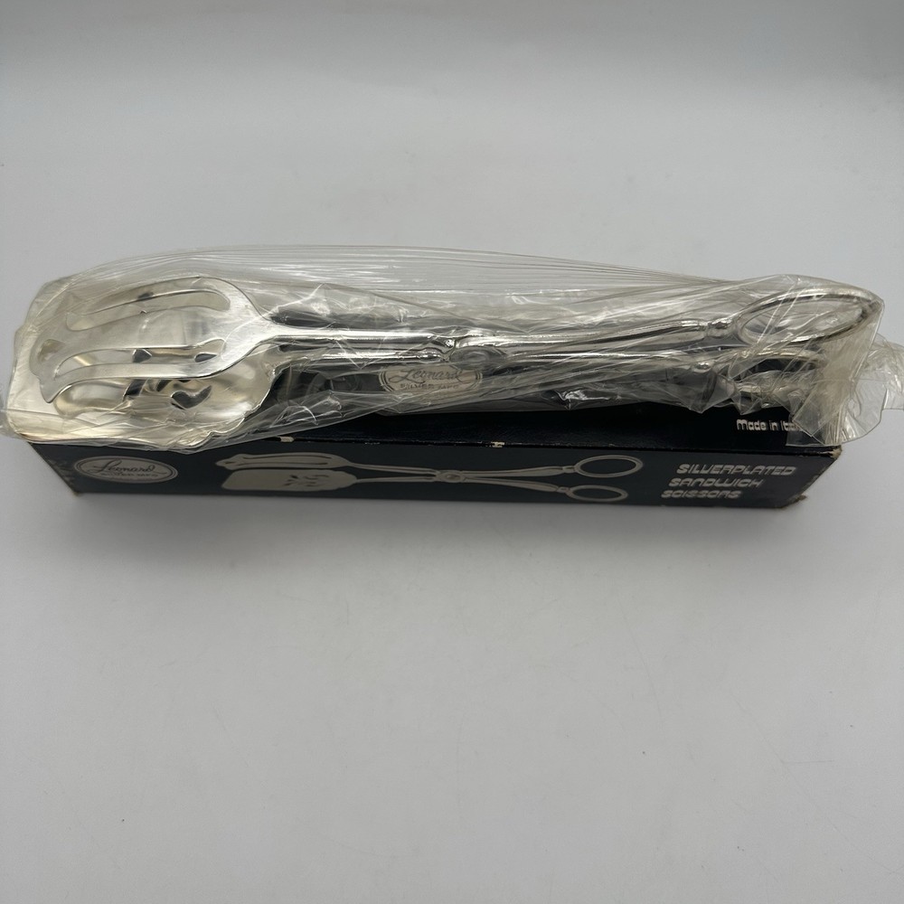 Leonard Italy Silverplated Sandwich Scissors #303