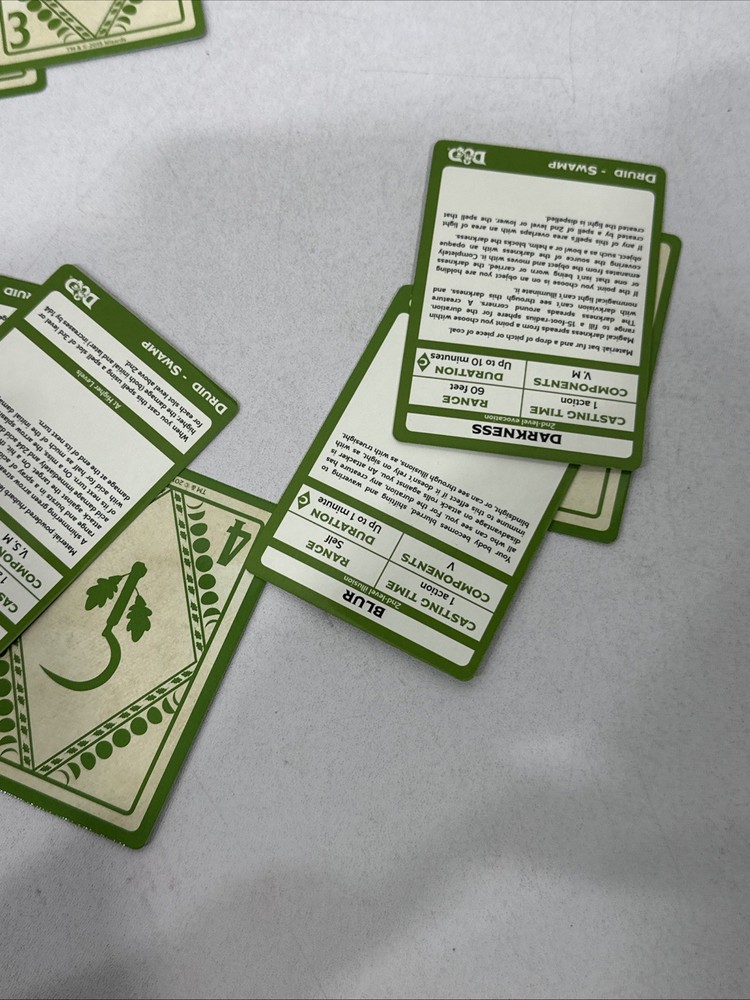 D&D Spellbook Cards Druid Circles Complete