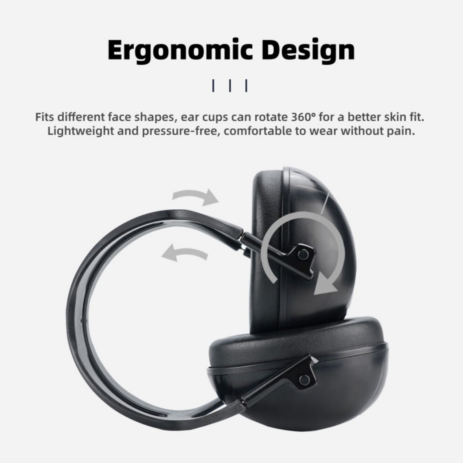 Noise Reduction Ear Muffs Soundproof Headphones for Study Work Industrial 31dB