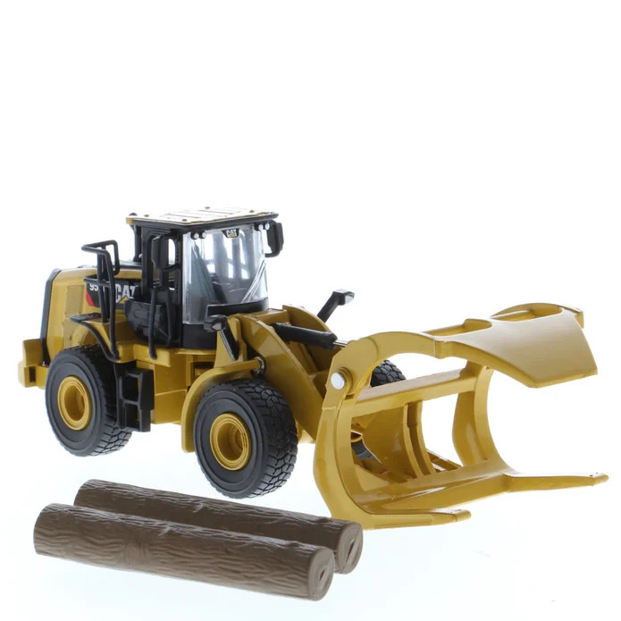 1:64 Cat 950M Wheel Loader with Log Fork + Bucket Attachment #85635