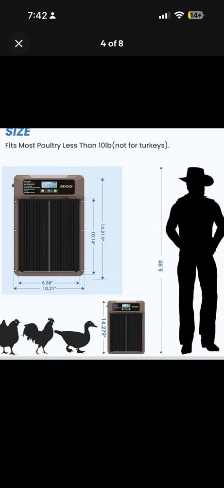 MO2 Automatic Chicken Coop Door Solar Remote Control Waterproof Light Sensor