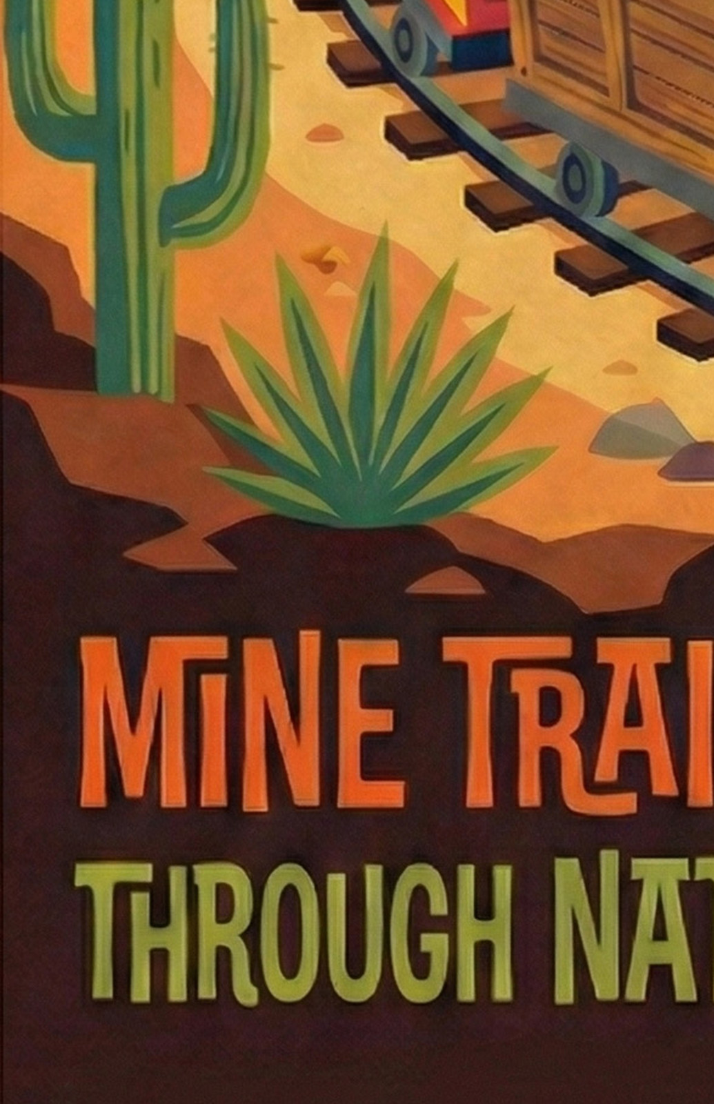 Mine Train Retro Glossy Poster 13x19 Frontier Train Wall Art Print