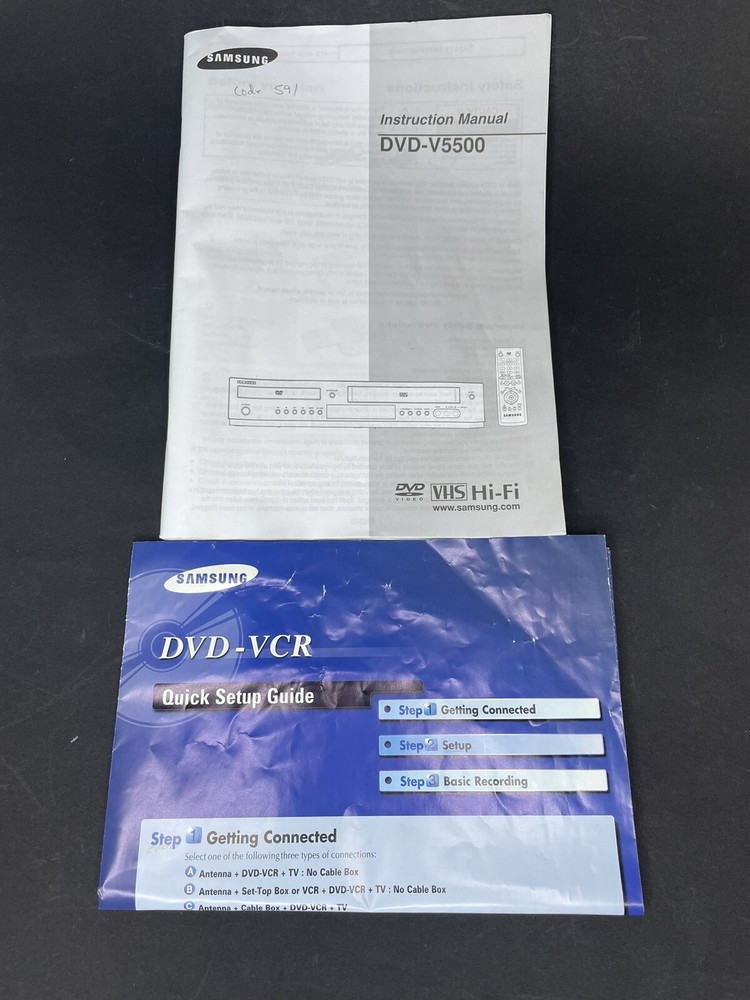 Samsung DVD-V5500 Manual & Quick Setup Guide