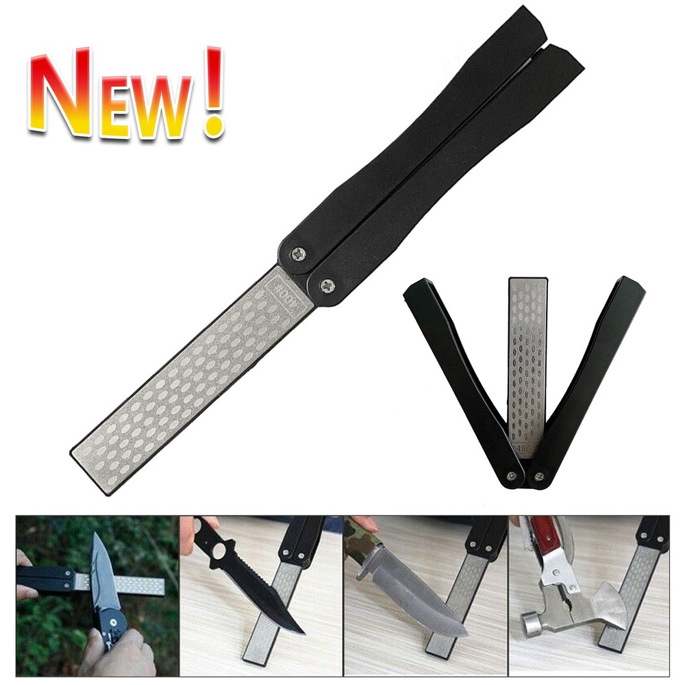 Portable Double-sided Fold Pocket Sharpener Diamond Knife Sharpening Stone Toolm