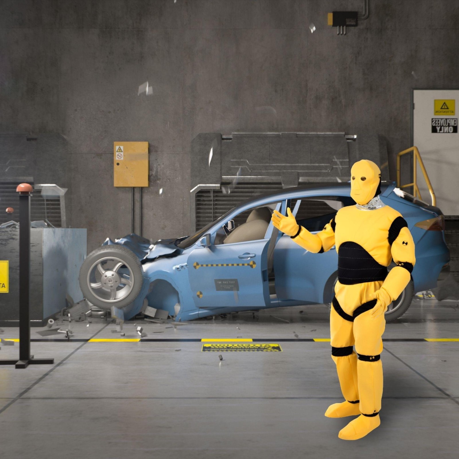 Crash Test Dummy Adult Costume | X-Large