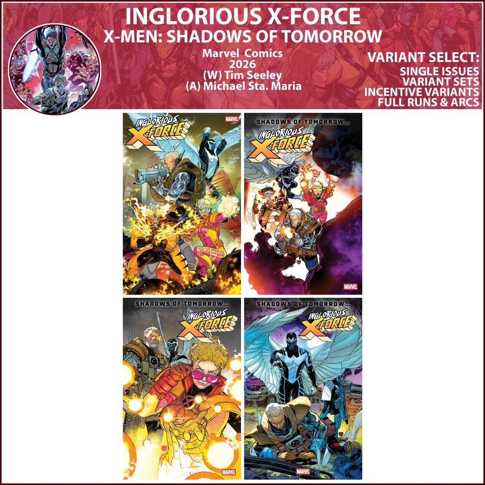 Inglorious X-Force (2026) #1 2 3 4 Marvel Comics X-Men COVER SELECT