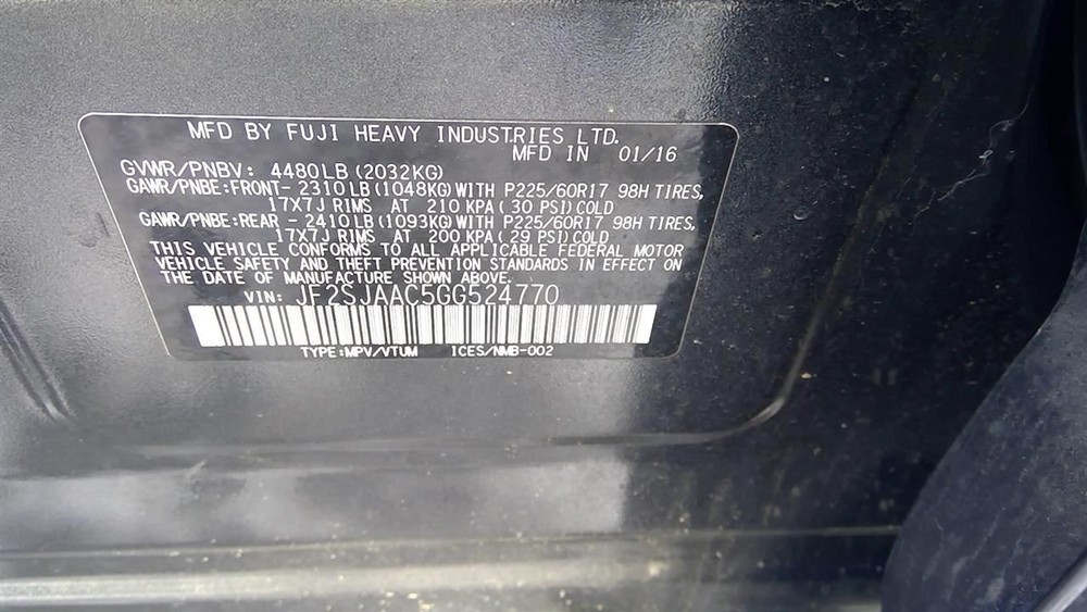 Chassis ECM Console Front Fits 16 FORESTER 2096558