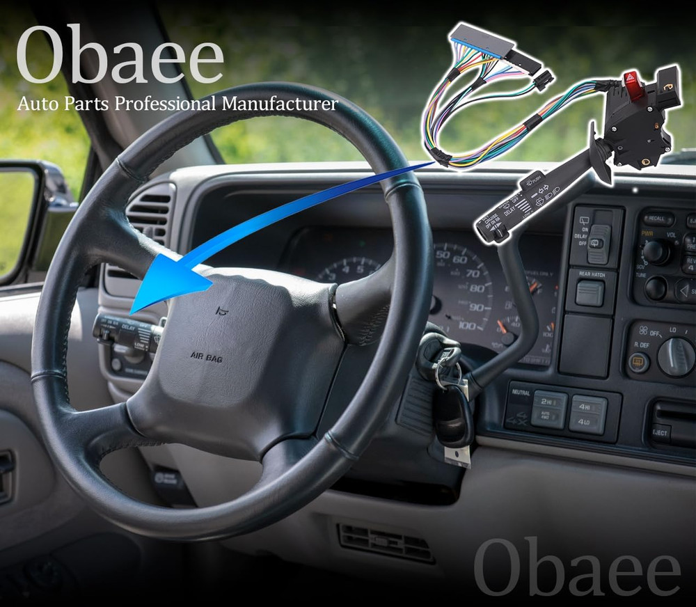 Multi Function Switch Chevy GMC 1995-2002 Turn Signal Wiper Cruise Hazard Gray