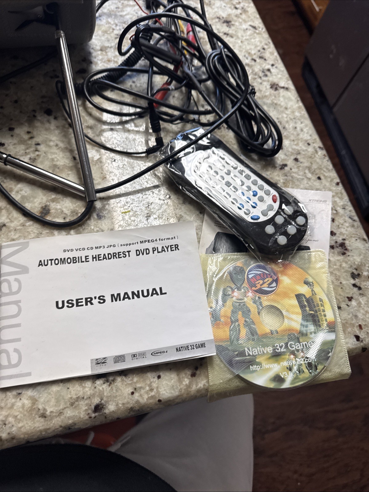 2 XTRON 7” Headrest HD TV Monitors With DVD Players USB/SD For UNIVERSAL Works