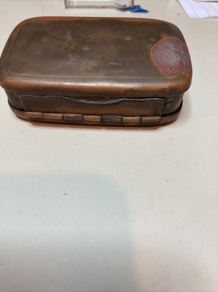 Westeras Brass Rectangle Snuff Box Antique