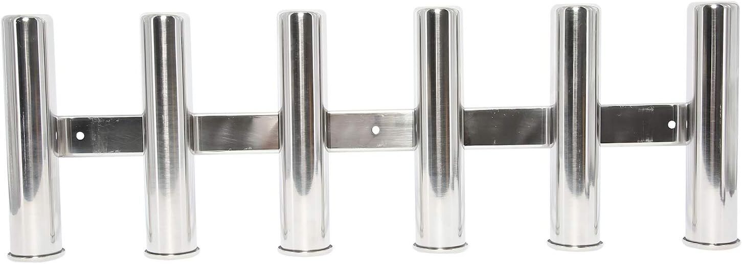 6 Tubes Boat Rod Holder Stainless Steel Boat Fishing Rod Rack for Yacht/Truck RV