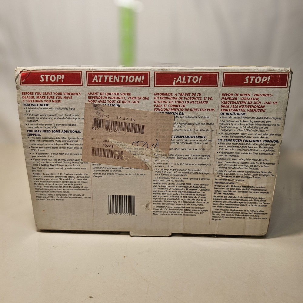 VIDEONICS DIRECTED PLUS MANUAL REMOTE CONTROL Complete NOS?