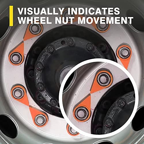 High-Temperature Wheel Nut Indicator 33 mm Orange – Visual Indicator for