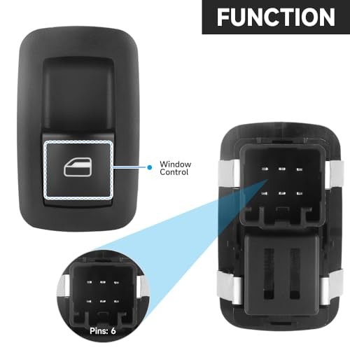 Rear Left Right Passenger Side Power Window Switch - Compatible for Dodge for