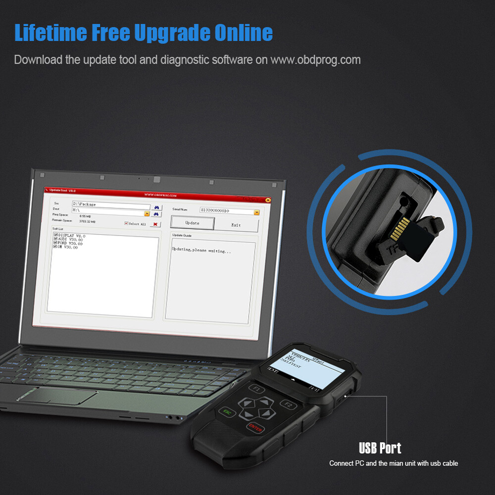 OBDPROG MT401 Professional Mileage Adjustment Odometer Correction Tool OBD2 Scan