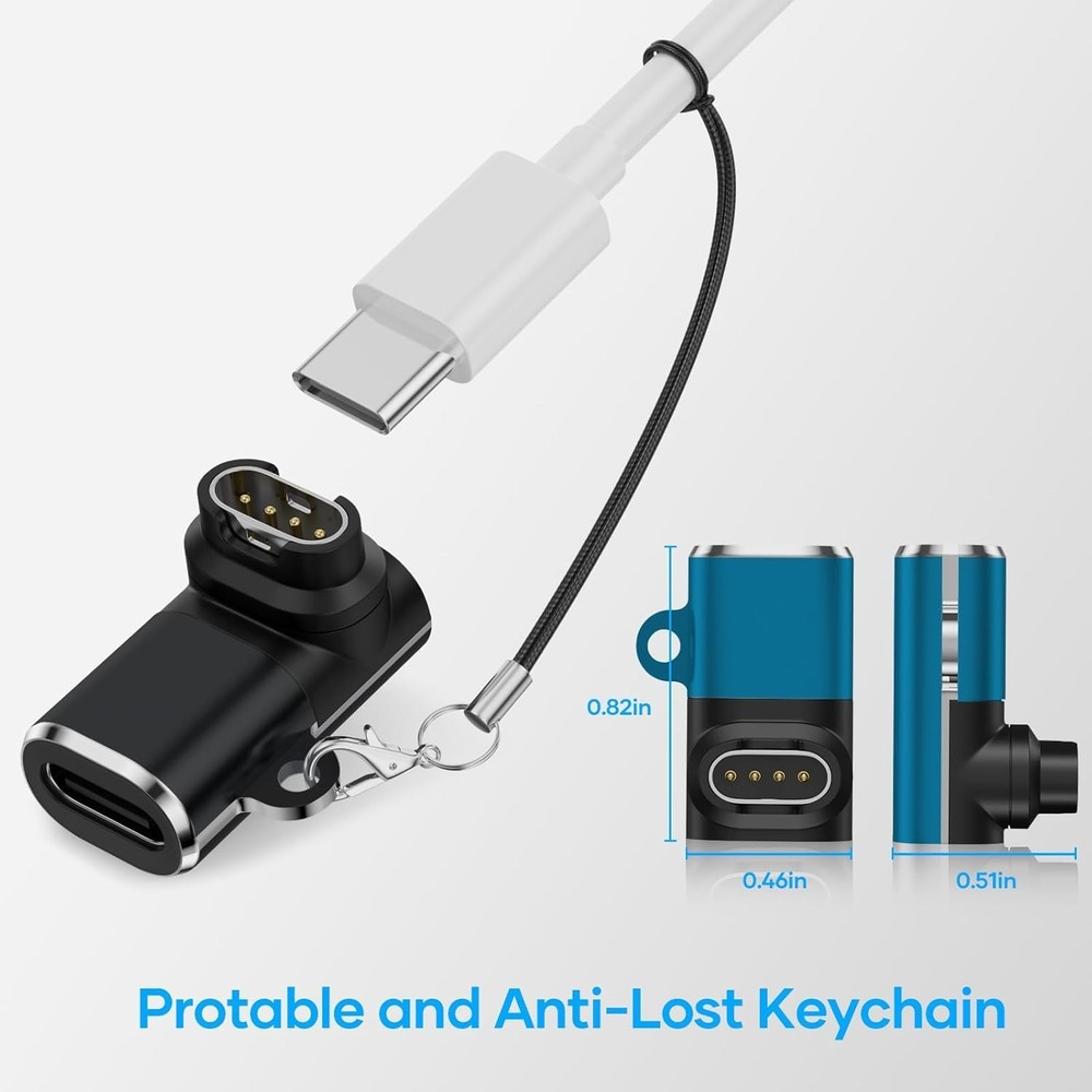 Versatile Multi-Directional USB C to Garmin Charging Cable Adapter Set