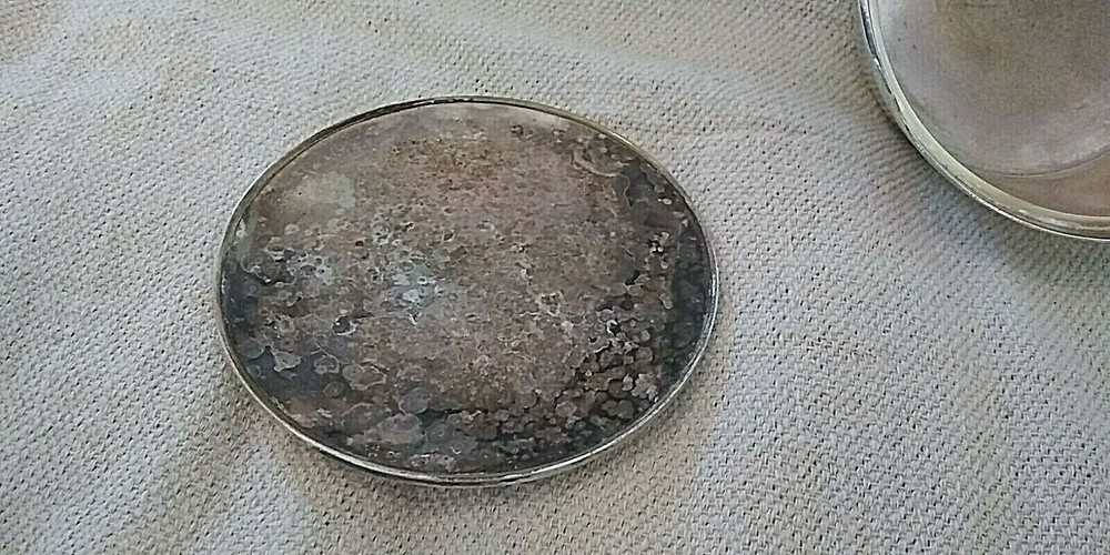 Vintage Silver Plated container India silver plated container 3''h x 4.5''dia