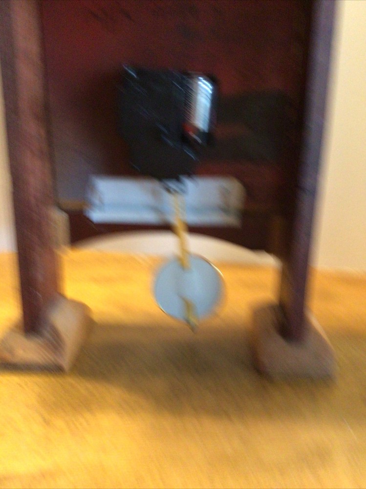 Beautiful Handcrafted Wood Pendulum Shelf Clock Signed