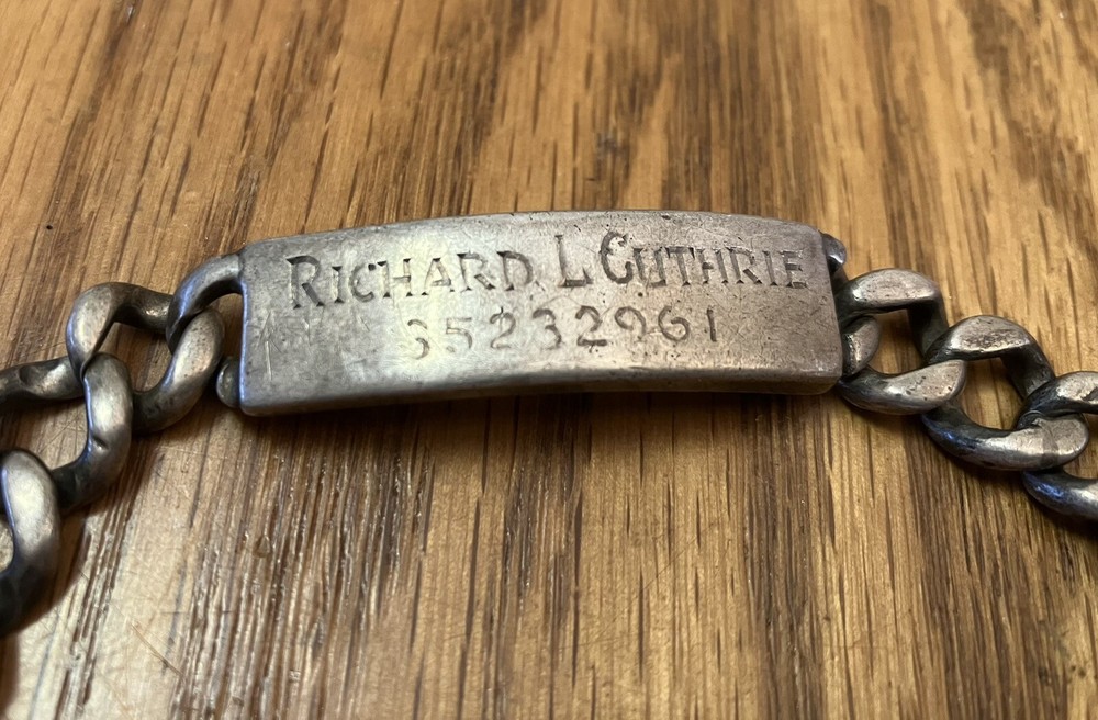 World War II Military ID Bracelet WWII Vintage Sterling Silver Antique Vintage