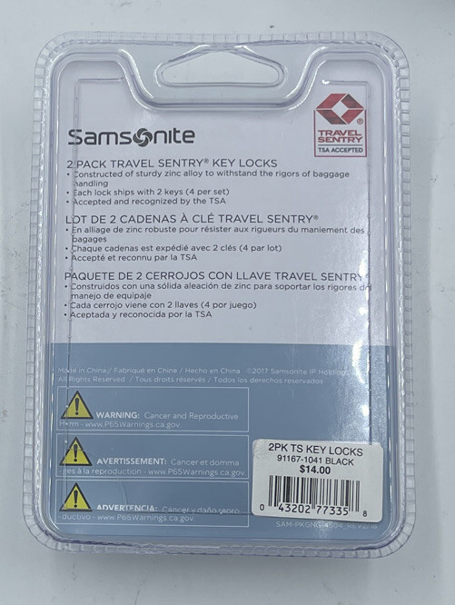 Samsonite Travel Sentry 2 PK Key Locks