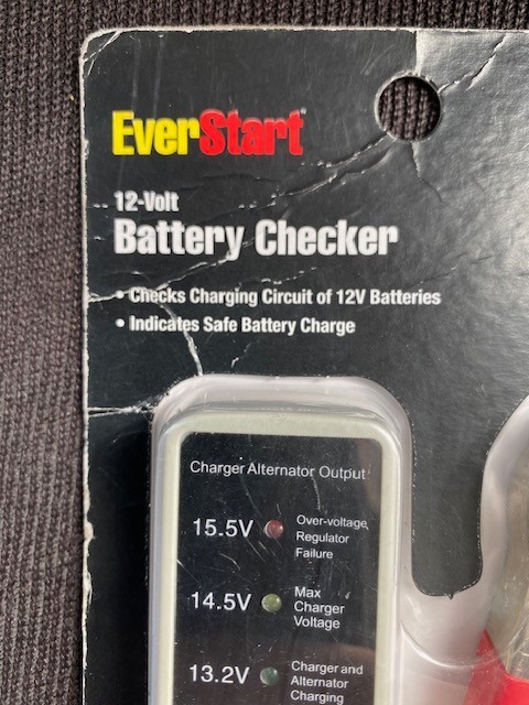 EverStart 12Volt BATTERY CHECKER with INDICATOR LIGHTS NEW ***Fast Shipping***