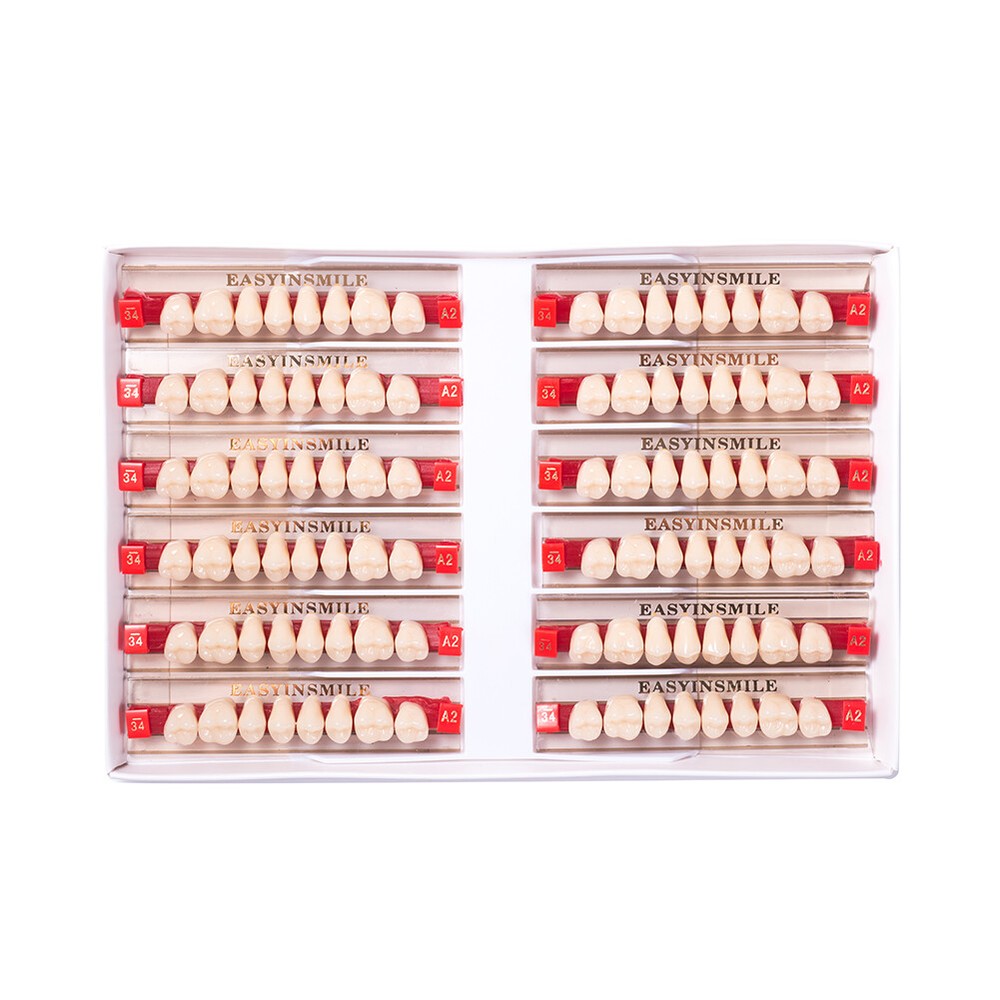 Dentures False Teeth Acrylic Resin Crown Teeth Full Set Upper Lower A1/A2/A3 DIY