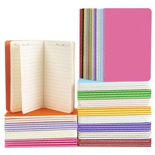 Small Lined Notebooks Bulk Packs Mini Journal Pocket Notepads Set Colorful 60