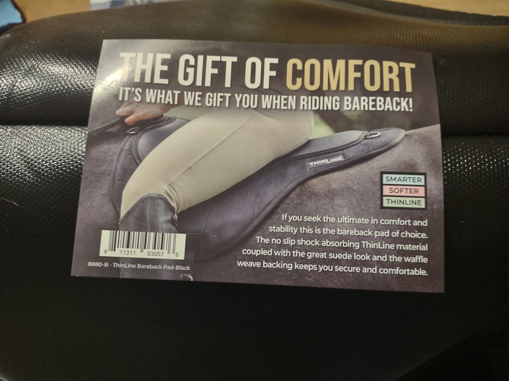 ThinLine Comfort Bareback Pad NEW - includes girth