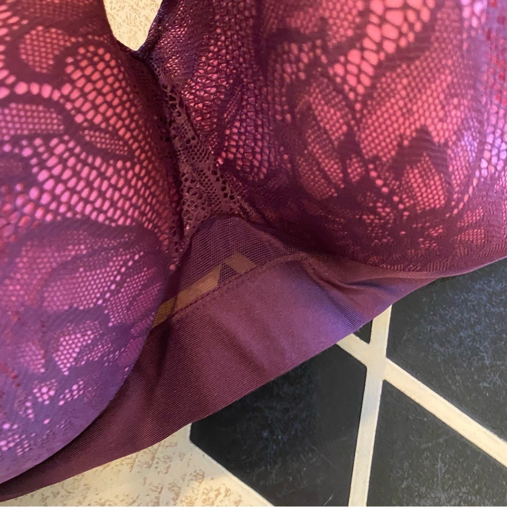 Cacique Floral Lace Bra size 42DDD lightly lined full coverage