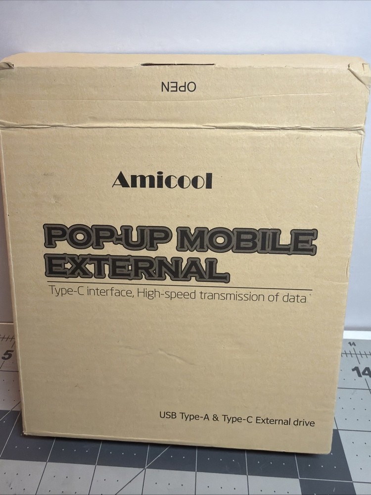 Amicool External Optical Drive ODD & HDD Device DVD USB Untested