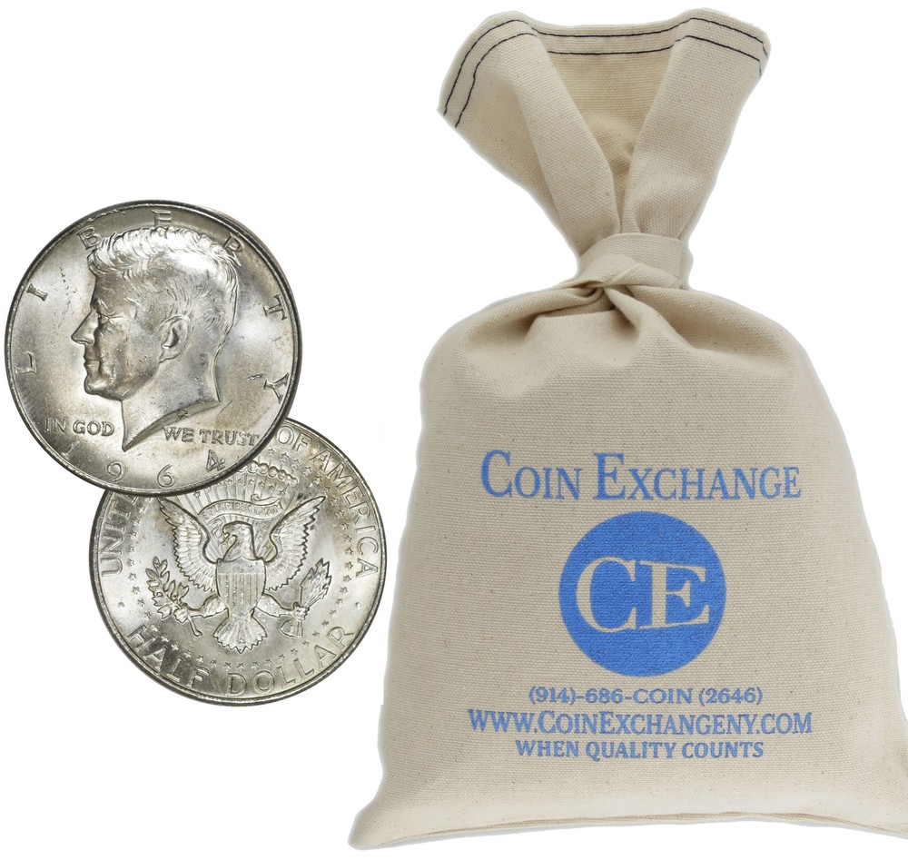 $100 Face Value Bag 90% Silver Kennedy Half Dollars Full Dates