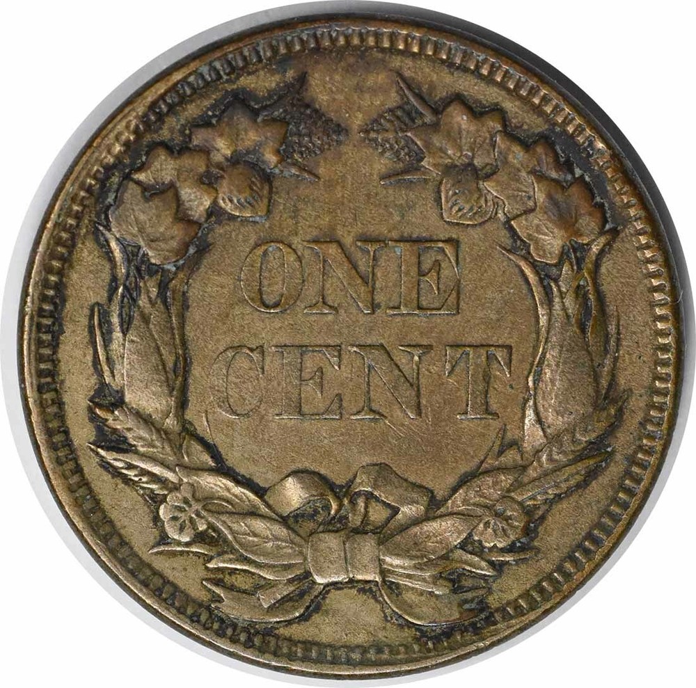 1857 Flying Eagle Cent AU Slider Uncertified #344