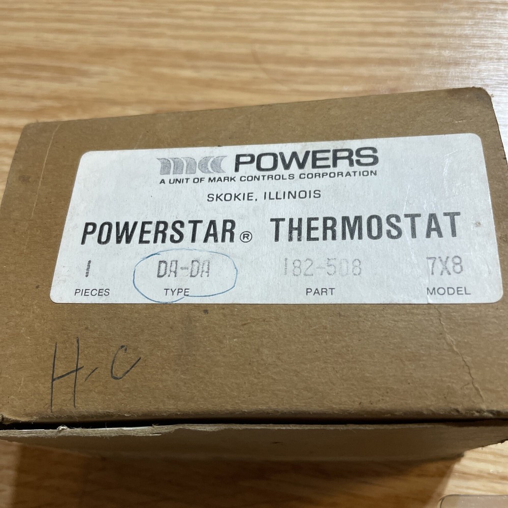 powers powerstar thermostat 182-508 7X8 DA-DA