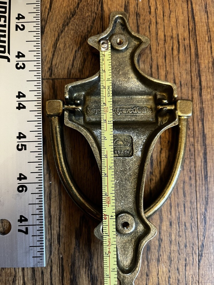 Solid Brass Door Knocker 6” Brand New Engraved ROGERS