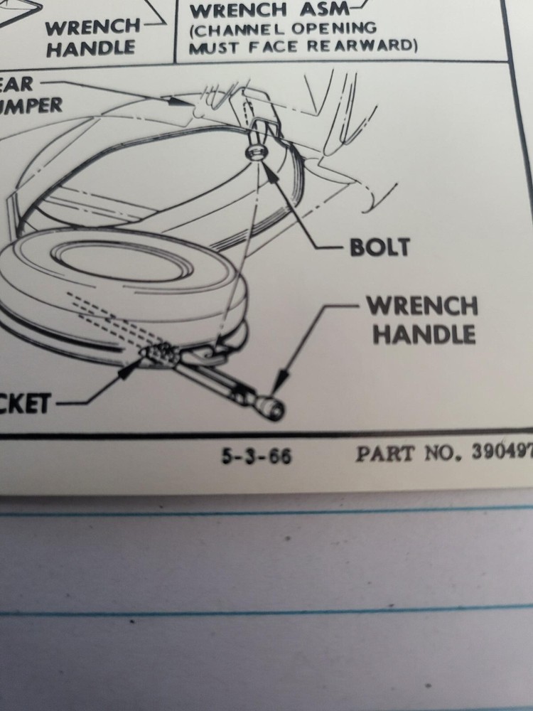1967 Corvette Jacking Instructions 100% Assembly Line Correct (See Description)