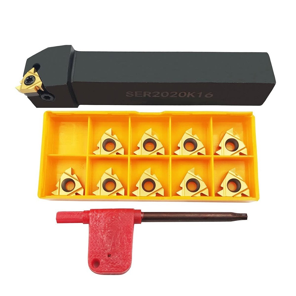 3/4" SER2020K16 Lathe Tool Threading Insert Turning Tool Holder+16ER AG60 insert