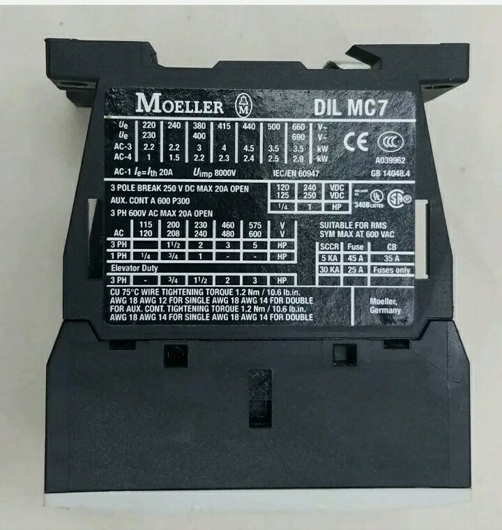 Moeller DIL MC7 contactor 24VDC