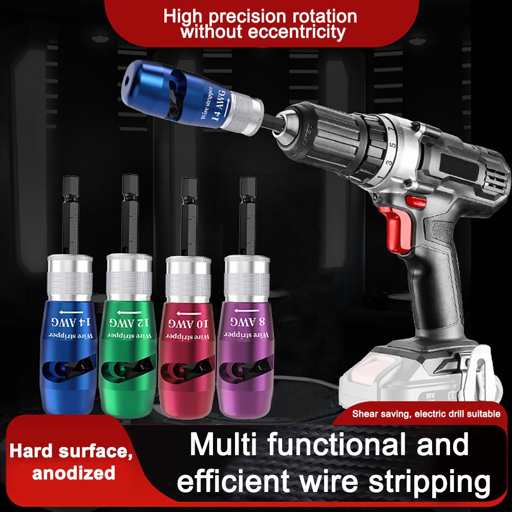 Wire Stripper For Drill Wire Stripping Twisting Tool Upgrade Electrical W/Case -