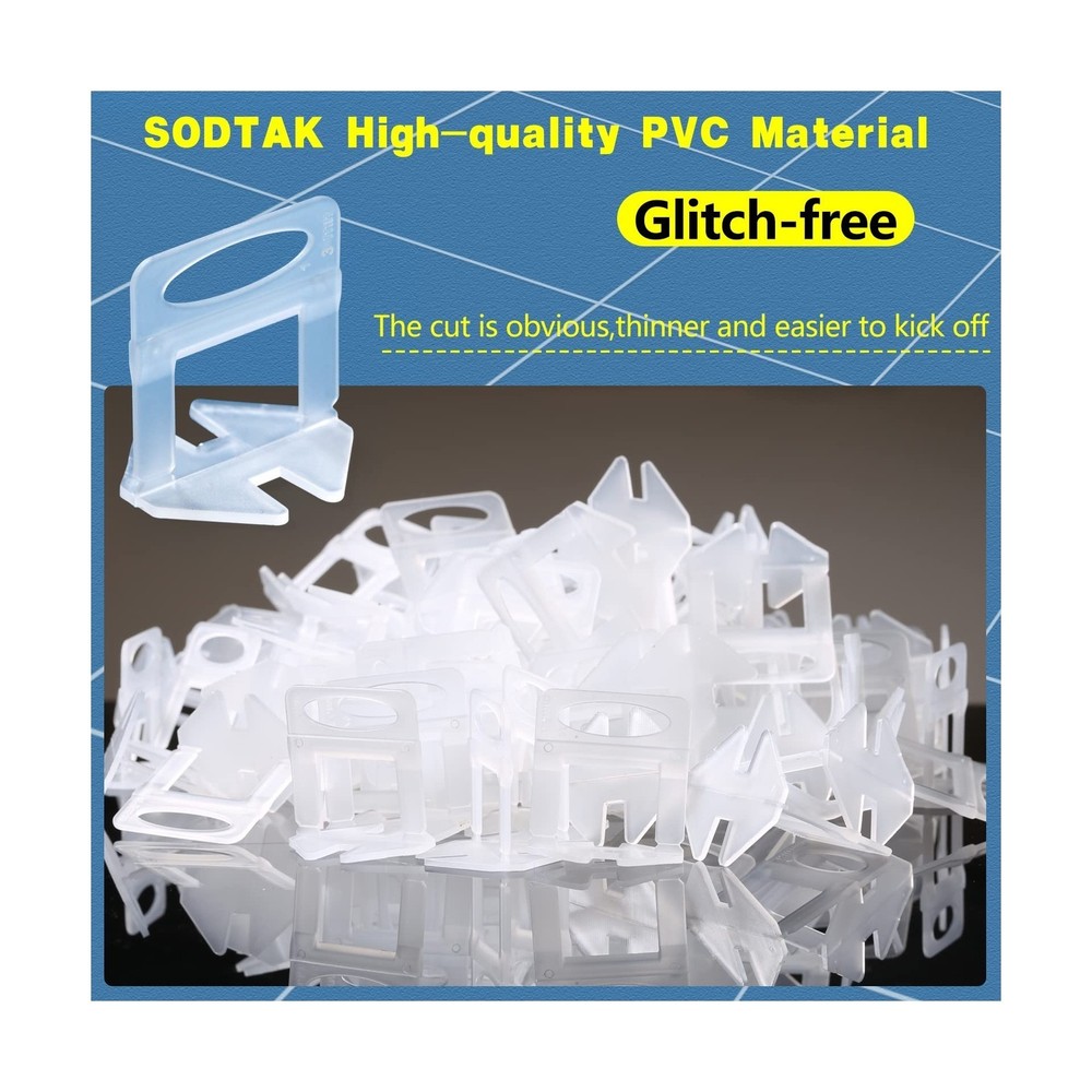 Tile Leveling System 1/8" Spacers Tile Leveler Clips DIY Tile Leveler Spacers...