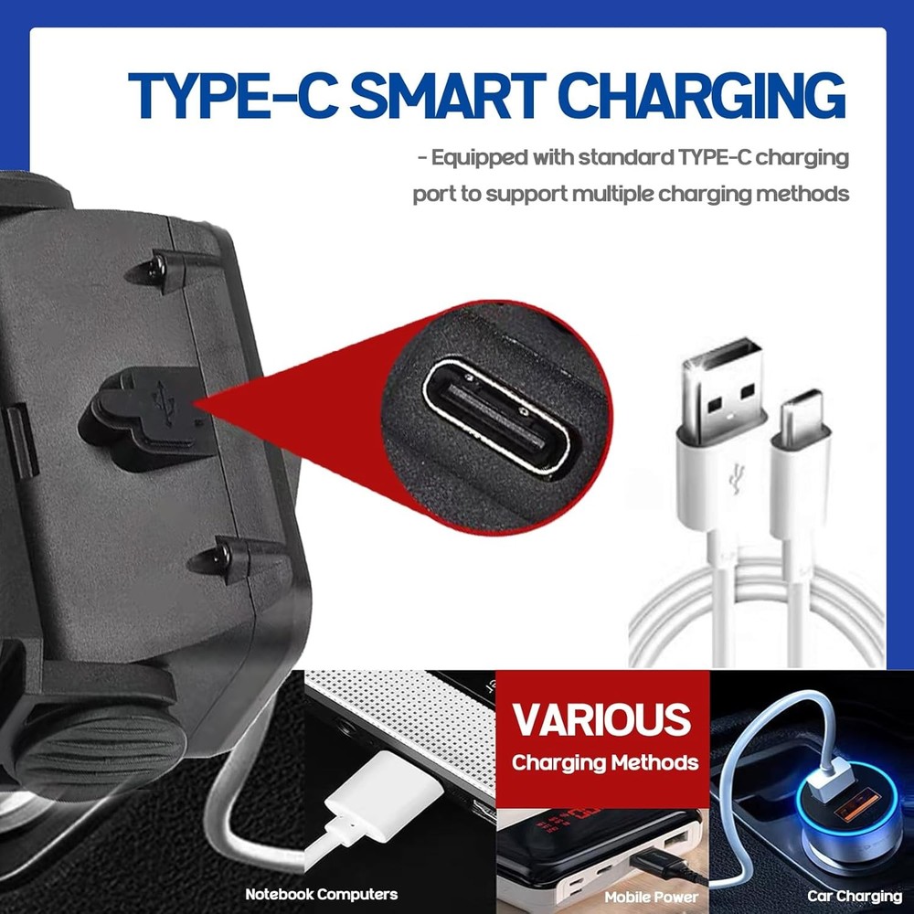 Xislet 2 Pack UTV Dome Lights, 32pcs LED Chips Type-C Rechargeable 2 PCS