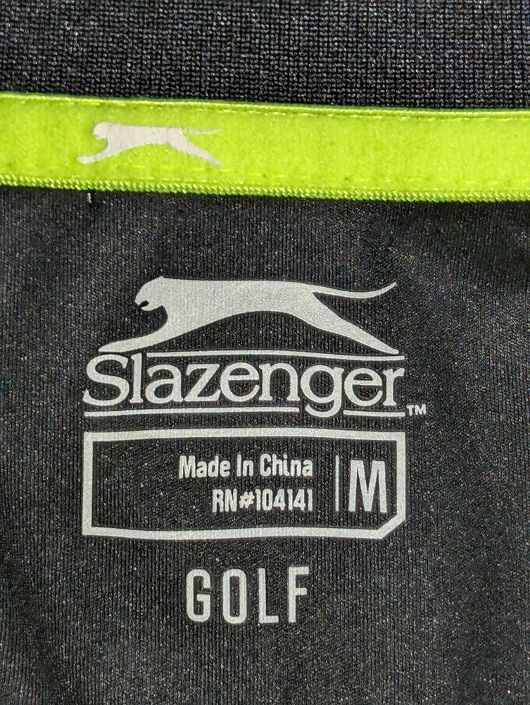 Slazenger Golf Pullover Mens Sz M Medium Vented Lightweight 1/2 Zip Jacket Black