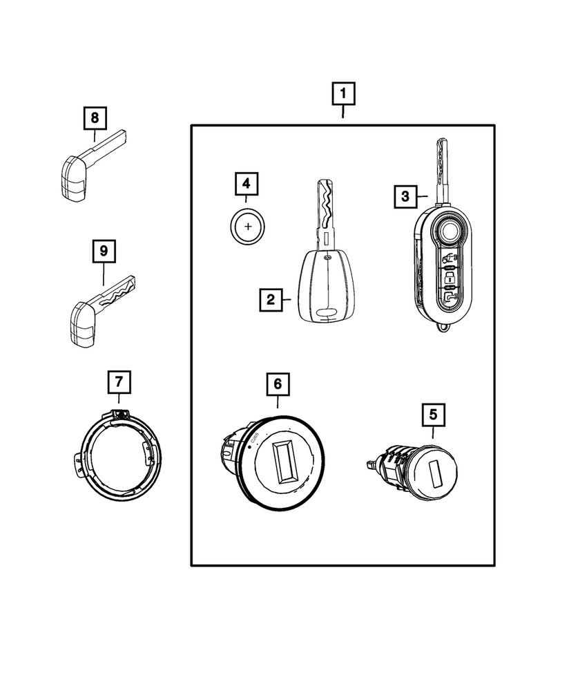 Genuine Mopar Blank Key 68435275CP