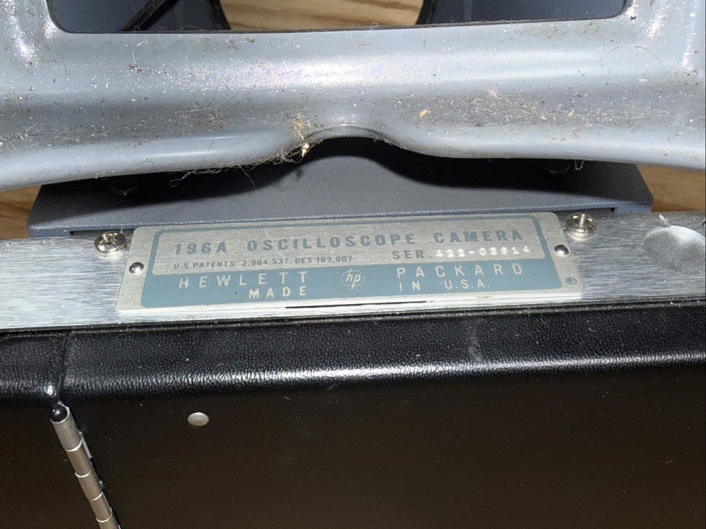 196a Oscilloscope Camera Hewlett Packard Vintage