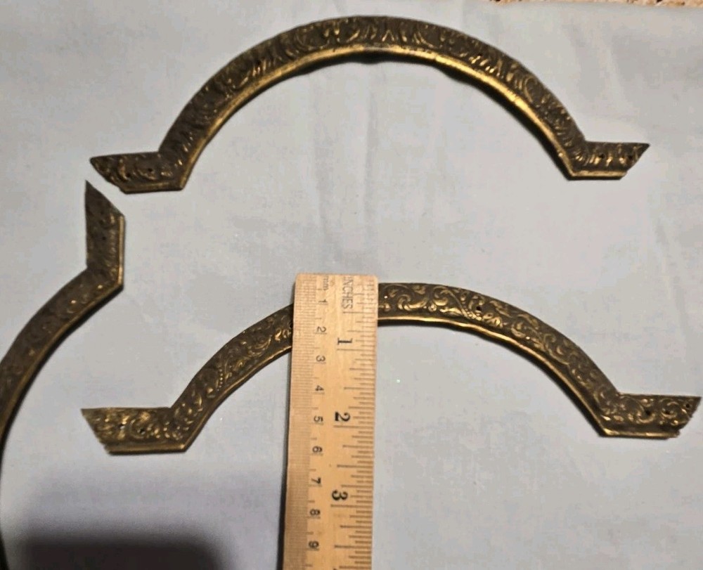 Antique Case Top Ornaments For Table Clock Ornate Solid Brass Set Frame