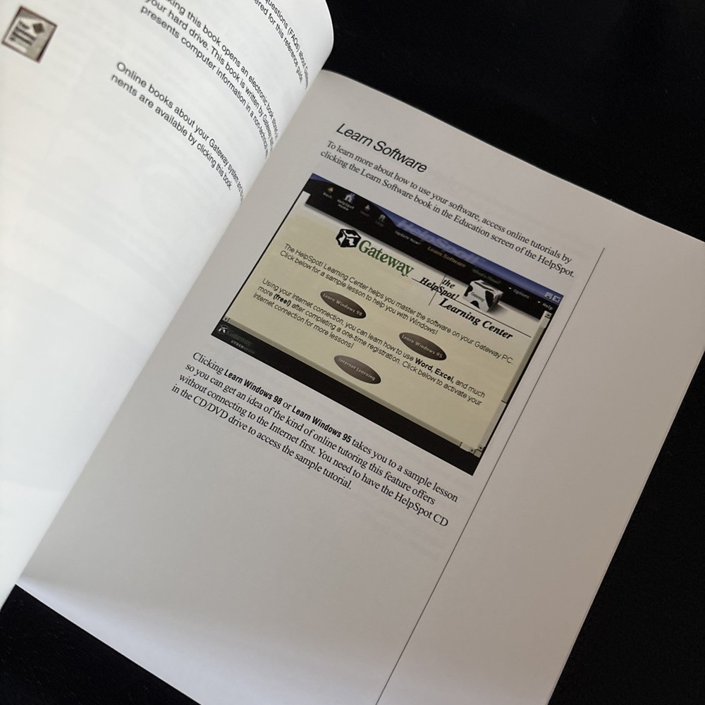 Using Your Gateway PC 1998 User Manual Guide booklets vintage computer books