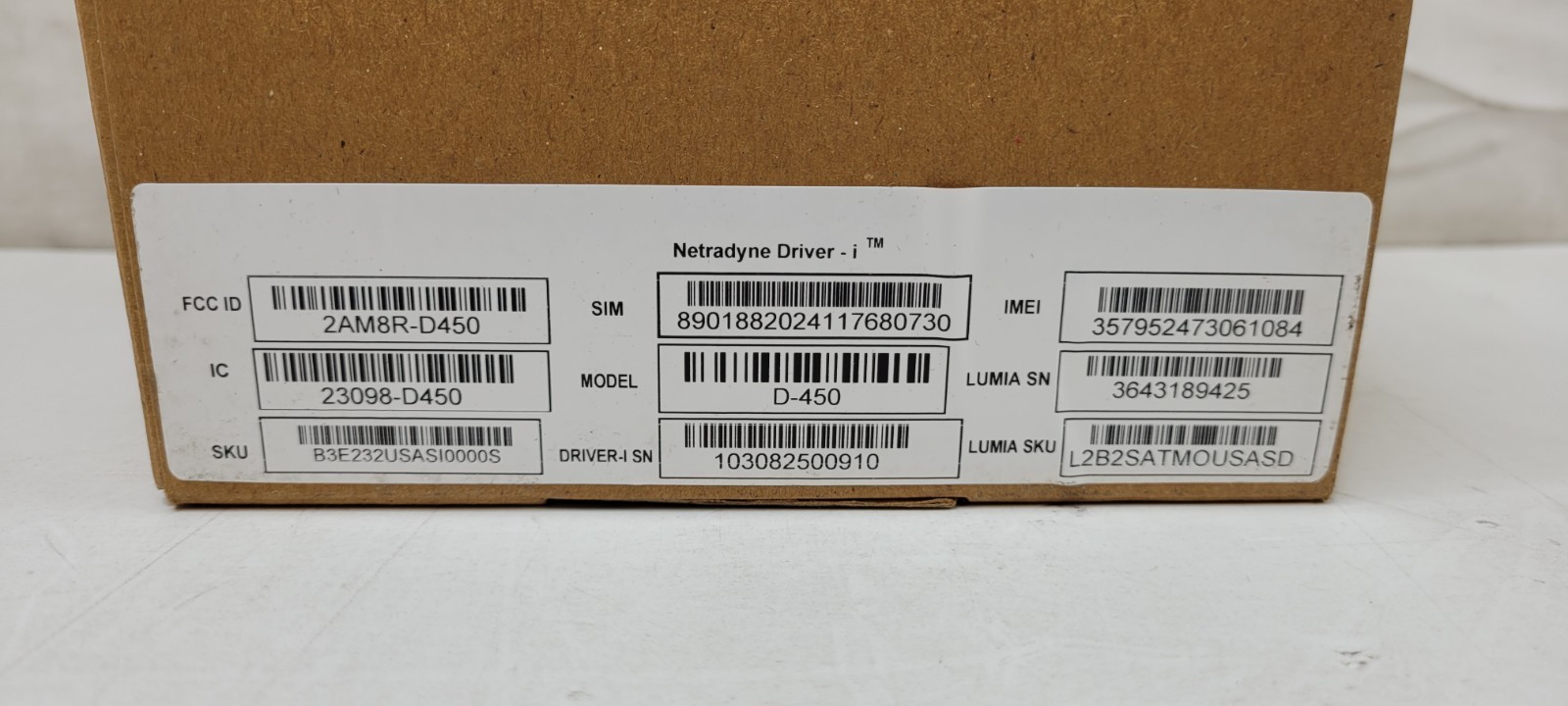 Netradyne Driver-I D-450 Fleet Safety Dash Camera NEW IN BOX