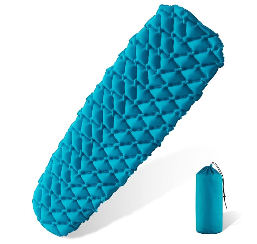 AIRELAX Blue Inflatable Sleeping Pad for Backpacking Camping