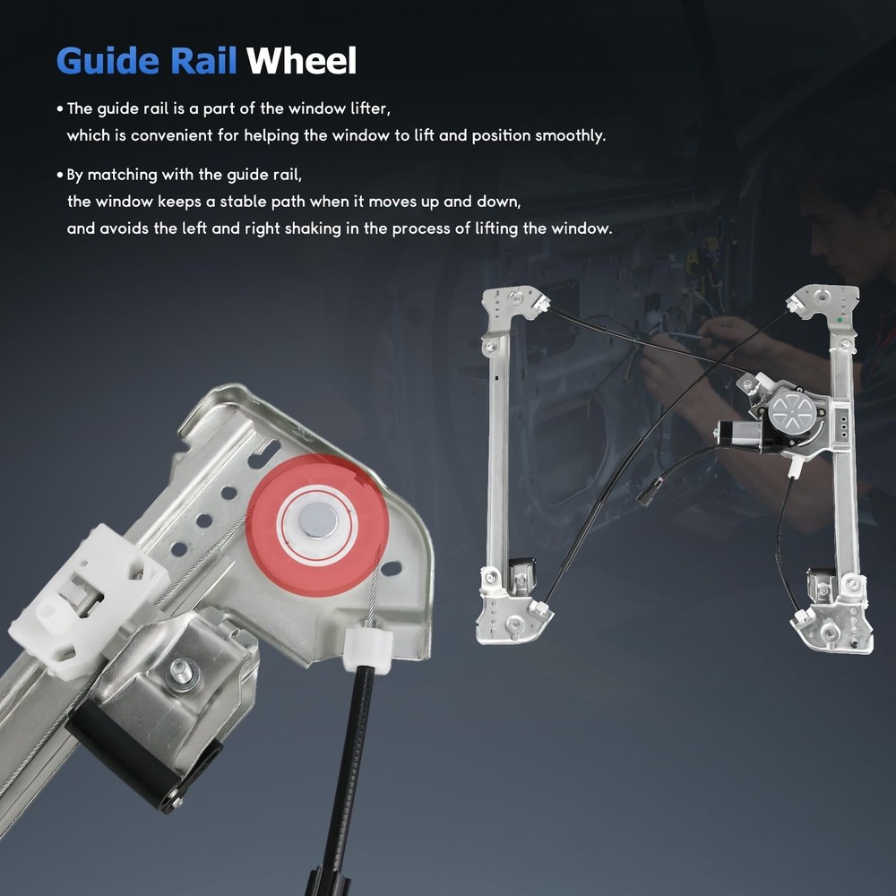 OTO-K Front Left Driver Side Power Window Regulator with Motor Assembly Compa...