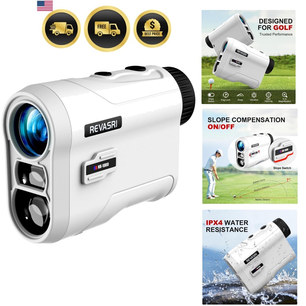 Golf Rangefinder with Slope and Pin Lock Vibration, External Slope Switch for...