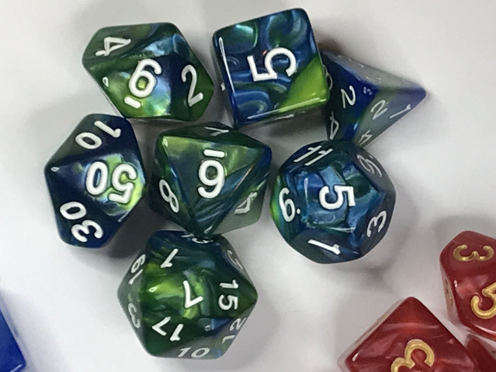 dice lot 5 beautiful polyhedral sets, gaming dice